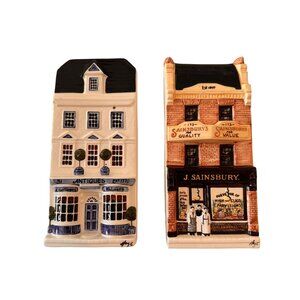 Hazel England Shopfronts Plaques "Antiques" & "J. Sainsbury's" Limited Edition 7